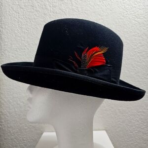Scala classic black handmade brim hat